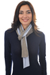 Cashmere & Yak uomo sciarpe foulard luvo celeste chiaro grigio naturale 164 x 26 cm